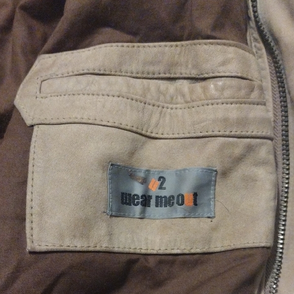 vintage U2 Wear Me Out leather bomber flight jacket. - Picture 4 of 16